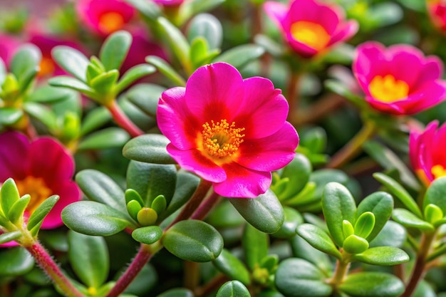 Photo ordinary bracelet or also known as vegetable purslane with the latin name portulaca oleracea