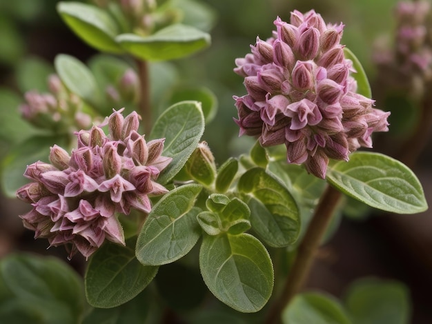 Oregano Origanum vulgare in the wild nature