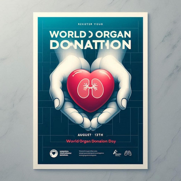 Photo organ donation week vector design and artwork 2nd september national organ donation day