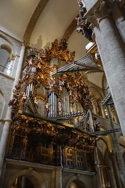 Organ of the Santiago de Compostela Cathedral Galicia Spain