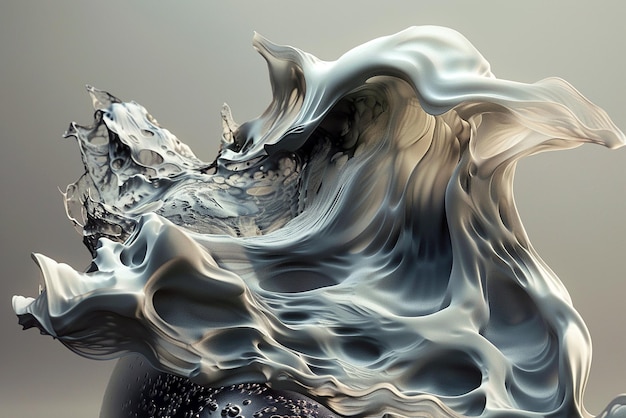 Organic 3D illustrations fluid and biomorphic shapes