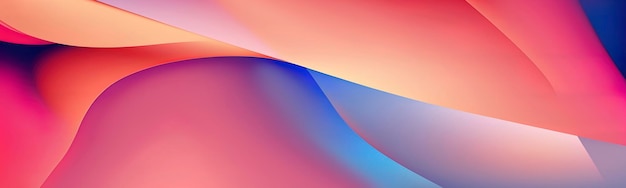 Organic abstract colorful gradient panoramic wallpaper background Generative AI