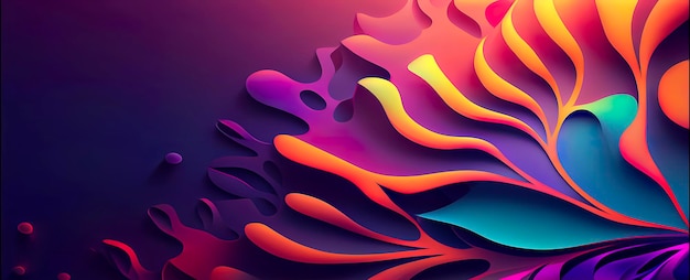 Organic abstract gradient wallpaper background header illustration