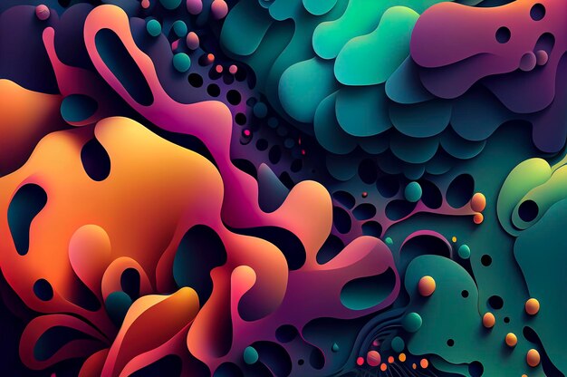 Organic abstract gradient wallpaper background header illustration