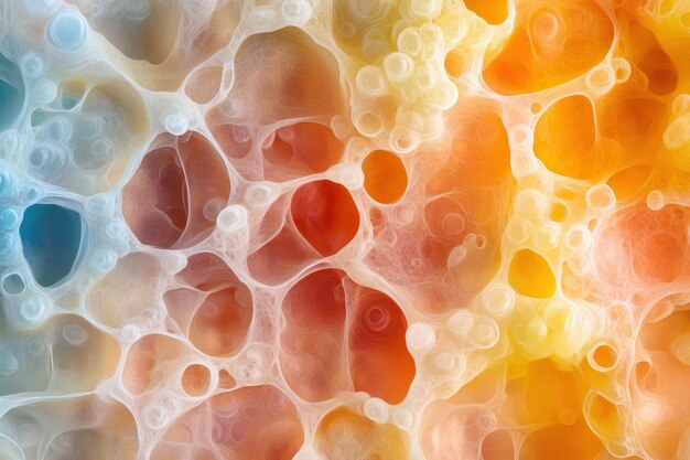 Photo organic beauty of biology hyperrealistic closeup of natural cellular structures