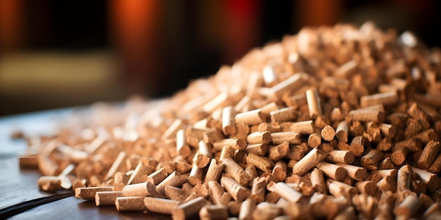 Organic Biomass Pellets A Sustainable Heating Solution for Boilers and Fireplaces Concept Sustainable Heating Biomass Energy Organic Pellets Boiler Fuel EcoFriendly Fireplace