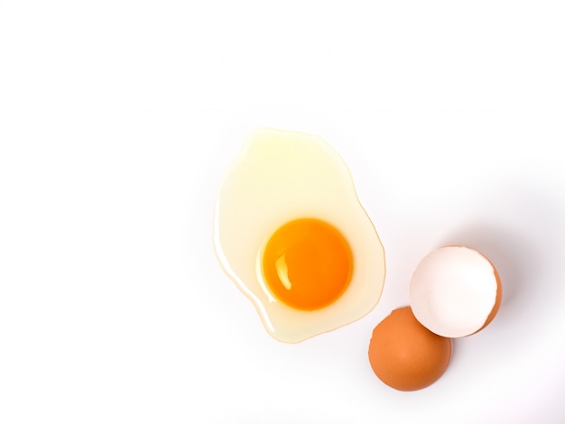 Organic chicken eggs food ingredients concept