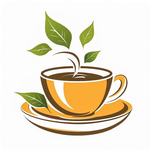 Organic coffee cup logo coffee shop vector icon design