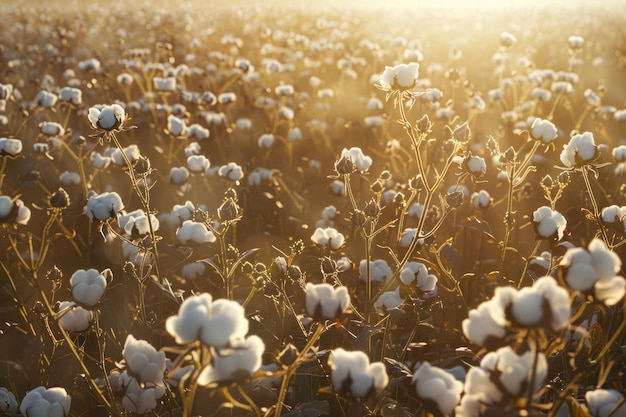 Organic Cotton Plantation in Full Growth