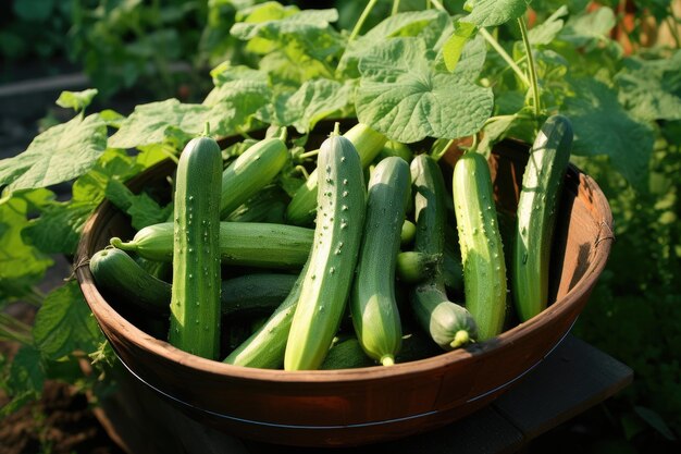 Organic cucumbers cultivation