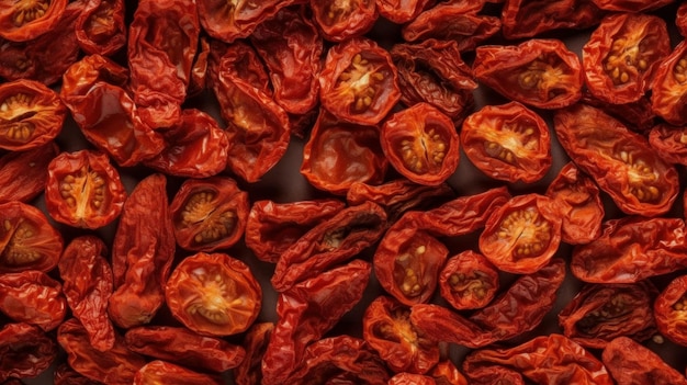 Organic dried tomatoes vegetable horizontal background