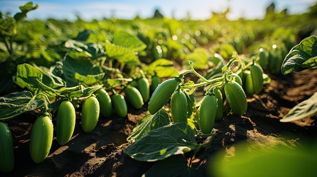 organic eggplant plantations in a European field