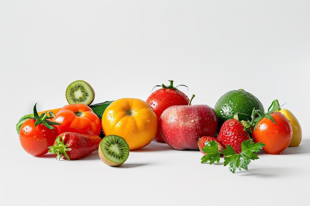 Organic Food Photography with Fruits and Vegetables