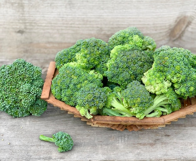 organic and fresh broccoli. product close-up