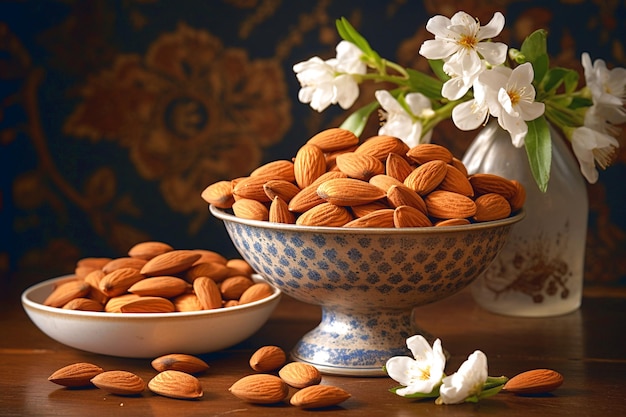 Organic fresh healthy Almonds