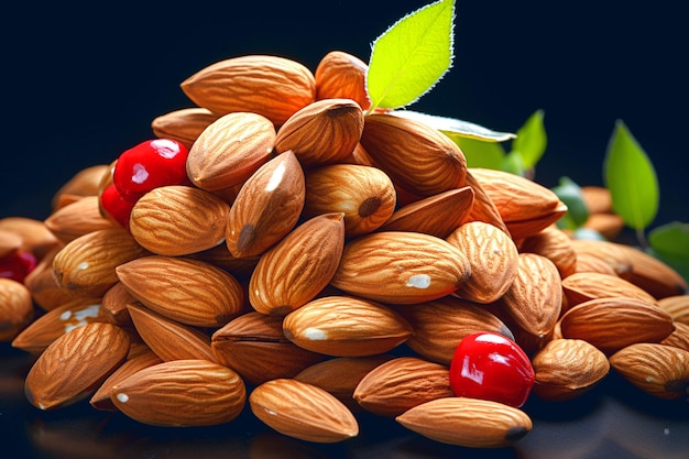 Organic fresh healthy Almonds