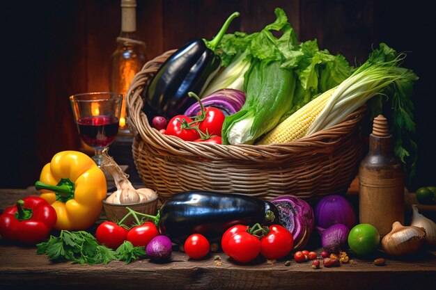 Organic fresh vegetables