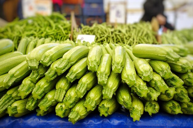 Organic Healthy Vegetable Pumpkin in a Grocery Stand