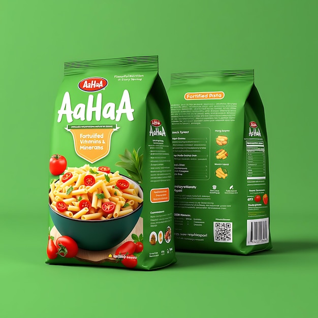 Organic Pasta Packaging Mockup for Healthy Food Brands