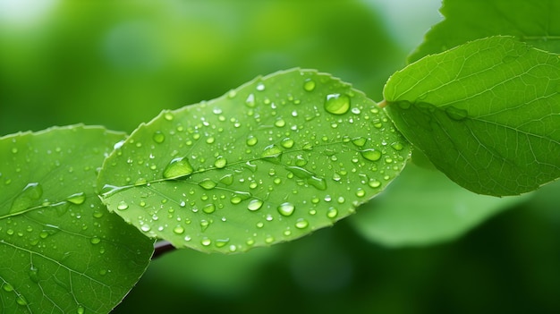 Organic Patterns Top View Photo of Green Leaf Texture Background