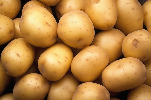 Organic potatoes background Generate Ai