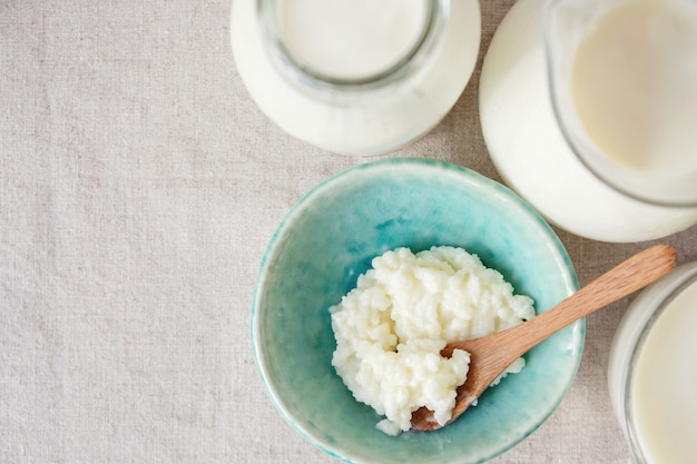 Organic probiotic milk kefir grains