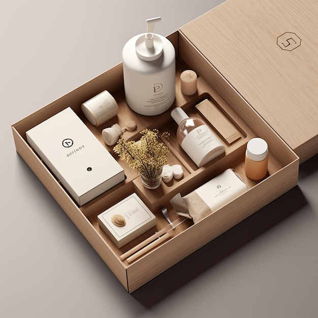 Organic skincare brand design minimalist luxurious