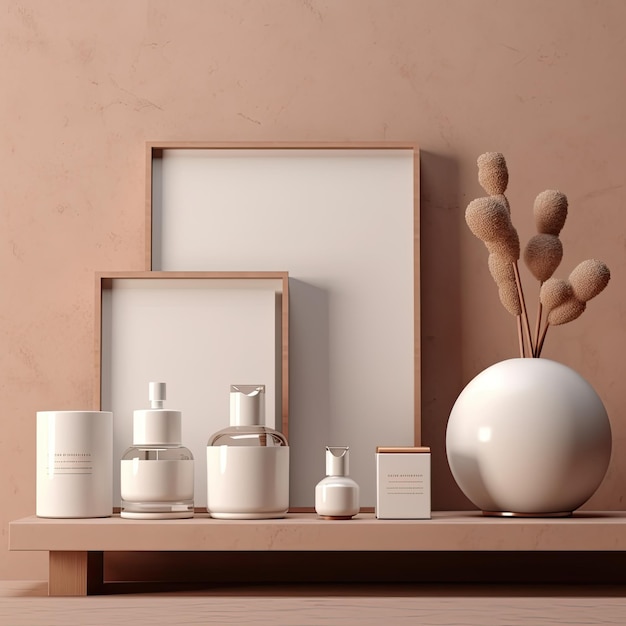 Organic skincare brand design minimalist luxurious