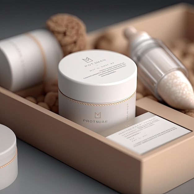 Organic skincare brand design minimalist luxurious