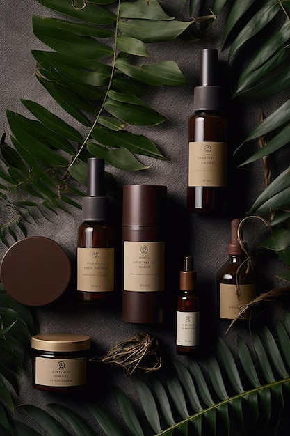 Organic skincare brand design minimalist luxurious