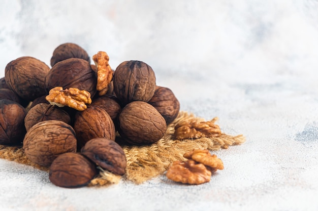 organic walnuts on table