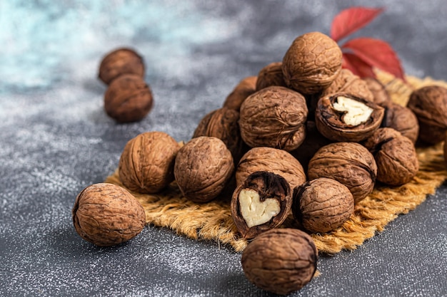 organic walnuts on table