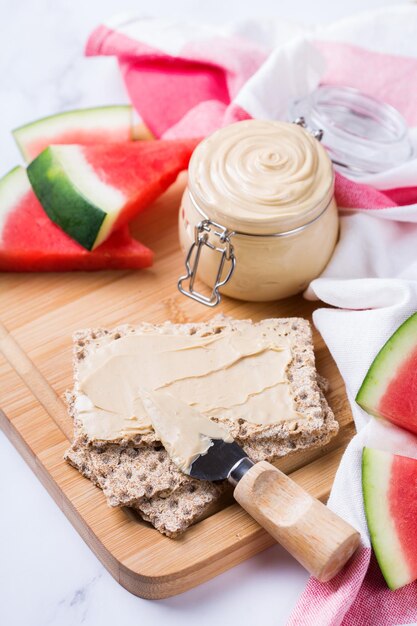 Organic watermelon seed butter spread rich in antioxidants