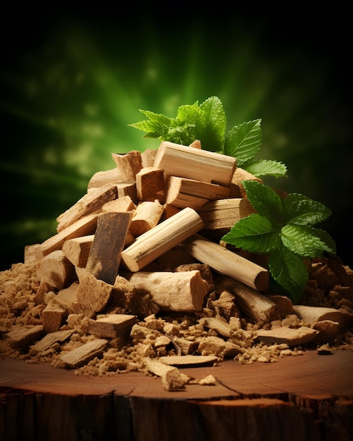 Organic wood pellets biomass energy