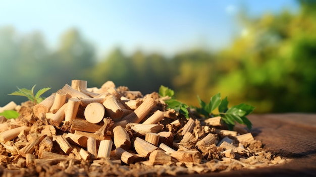 Organic wood pellets biomass energy