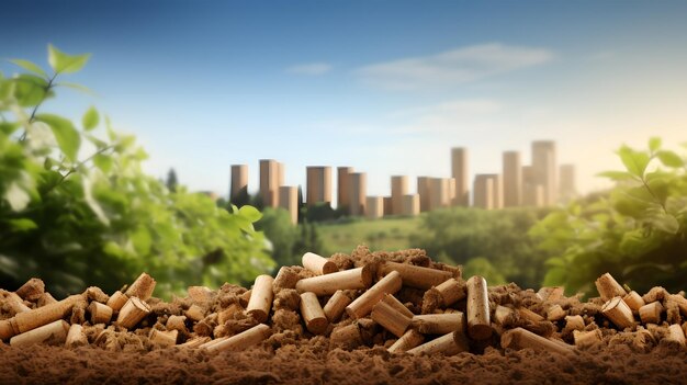 Organic wood pellets biomass energy