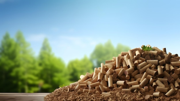 Organic wood pellets biomass energy