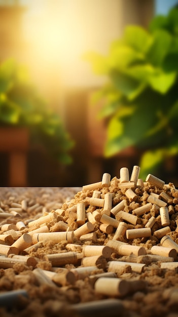 Organic wood pellets biomass energy