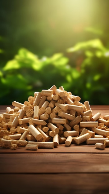 Organic wood pellets biomass energy