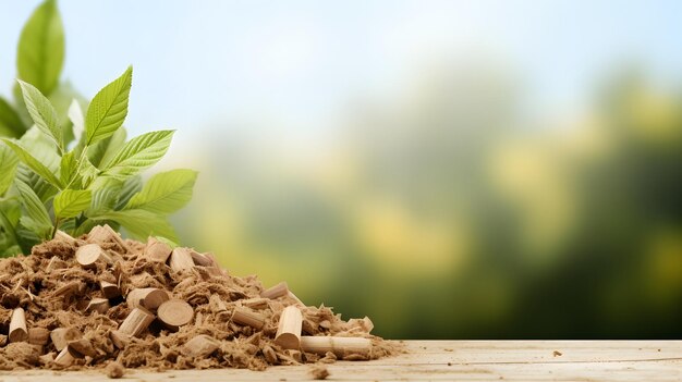 Organic wood pellets biomass energy