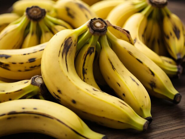 Organic yellow bananas ripe and abundant Freshness and nutrition in a full frame capture