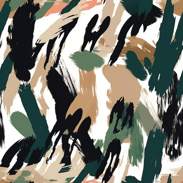 Organize of hypothetical paint brush strokes highlighting disorienting wrapped up brushstroke painted stains stripes and smears Seamless pattern AI Generated