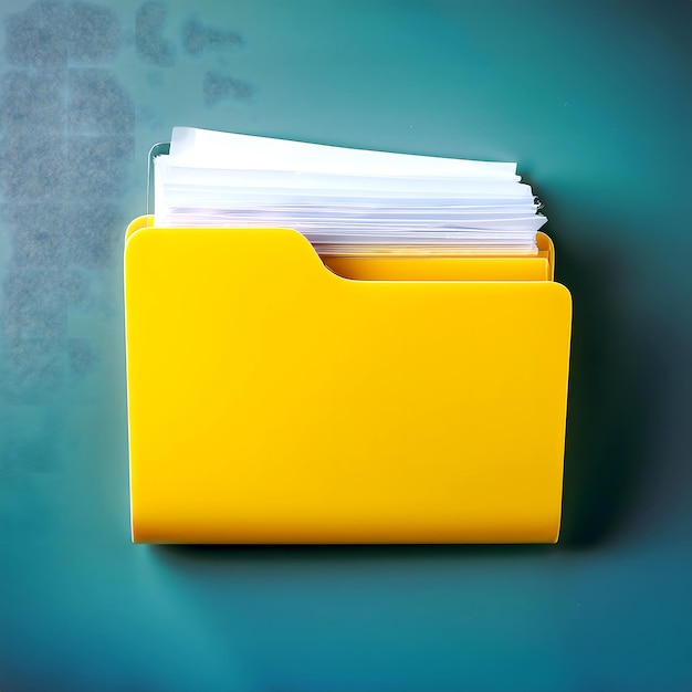 Organize Your Documents Efficiently with a Sleek Yellow Folder