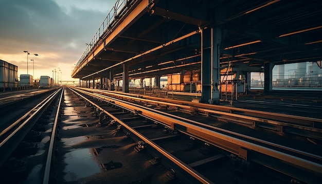 Organized industrial zone with floor to floor viaducts