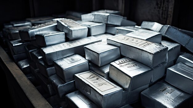 Photo organized silver bars