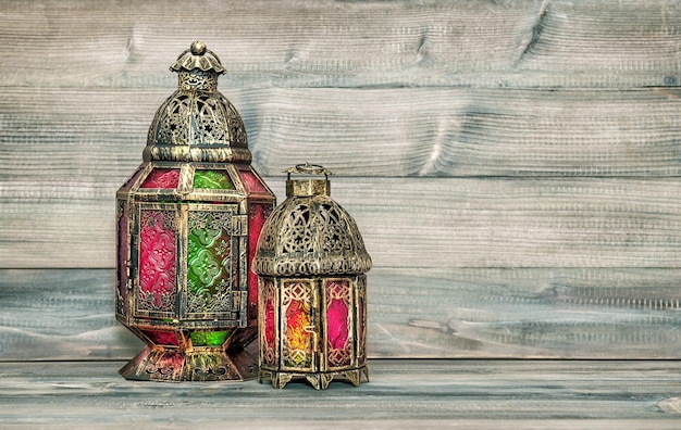 Oriental light lantern Arabic decoration vintage