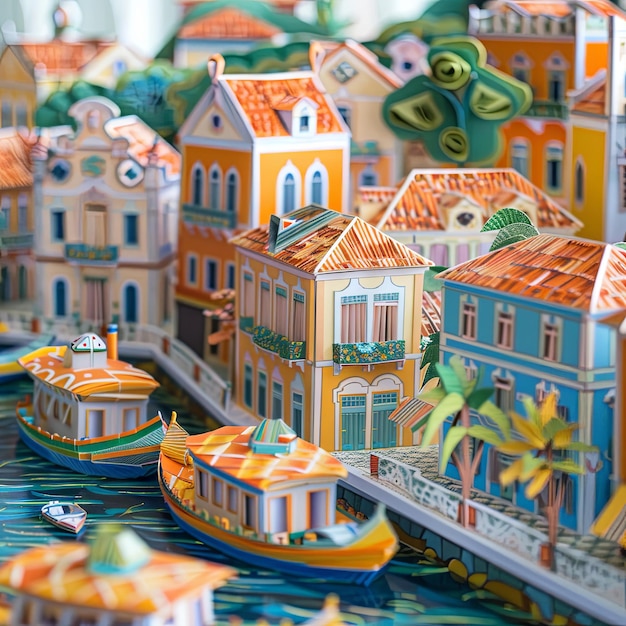 Origami Aveiro Venice of Portugal Paper Town