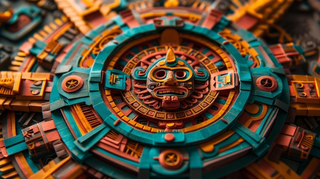 Origami Aztec Calendar Stone Cosmology and Art