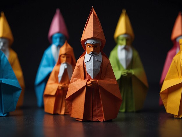 Photo origami of indian gods like paper crafts