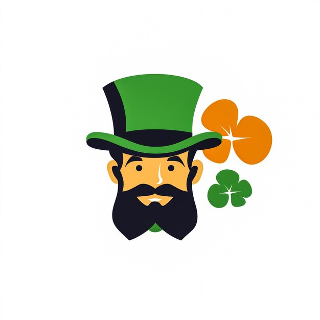 Origami of Irishman Saint Patricks Day card Vector illustration